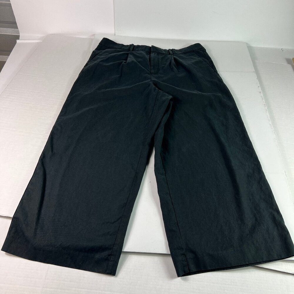 Madewell Pants Women Petite 37x25* Slouchy Straight High Rise Crop Black Tag 16P